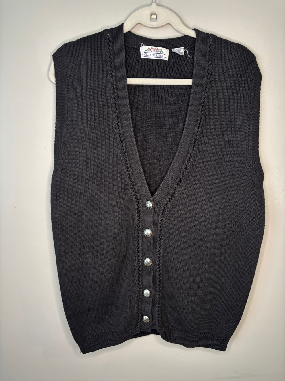 Club Classics Vintage 100% Cotton Knit Sweater Vest